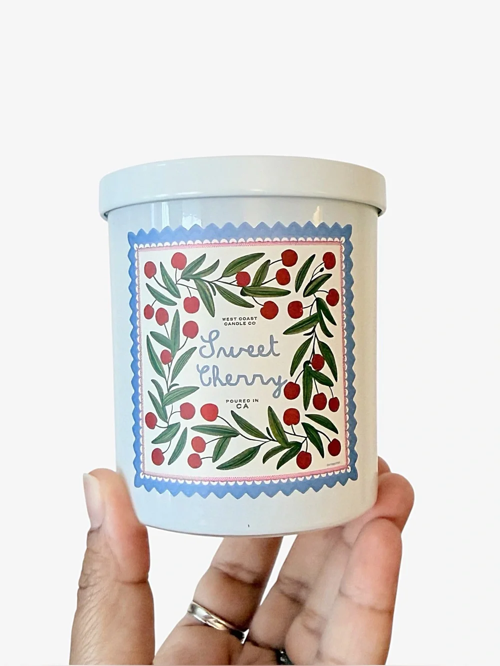 Leoben Company Sweet Cherry Scented Candle — White